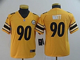 Youth Nike Steelers 90 T.J. Watt Gold Inverted Legend Limited Jersey,baseball caps,new era cap wholesale,wholesale hats